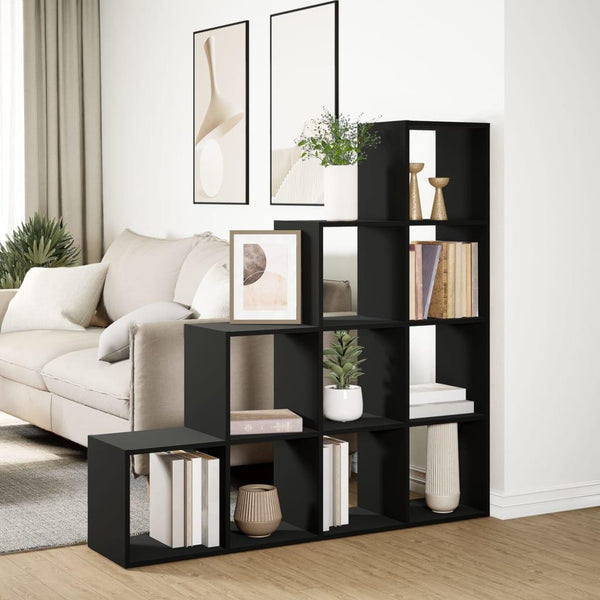 Modular 10-Cube Staircase Display Shelf