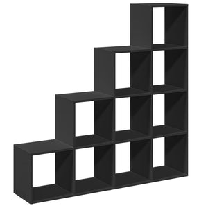 Modular 10-Cube Staircase Display Shelf