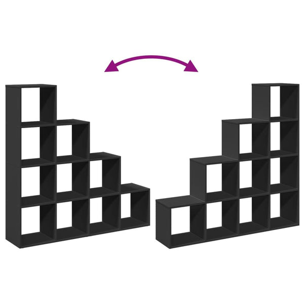 Modular 10-Cube Staircase Display Shelf