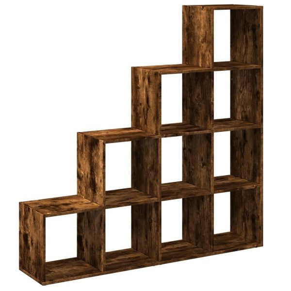 Modular 10-Cube Staircase Display Shelf