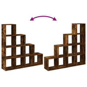 Modular 10-Cube Staircase Display Shelf