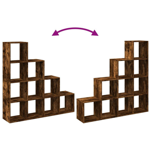 Modular 10-Cube Staircase Display Shelf