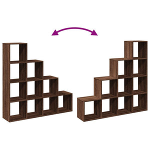 Modular 10-Cube Staircase Display Shelf