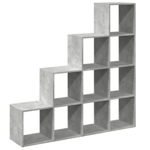 Modular 10-Cube Staircase Display Shelf