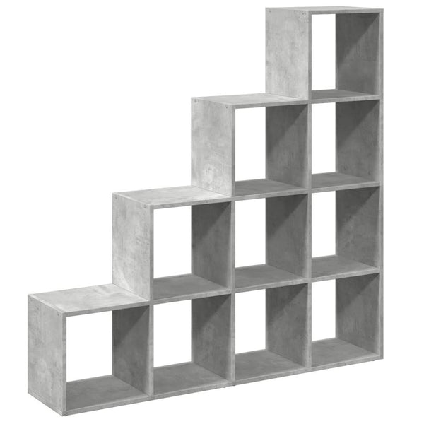 Modular 10-Cube Staircase Display Shelf