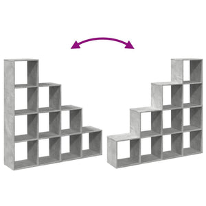 Modular 10-Cube Staircase Display Shelf