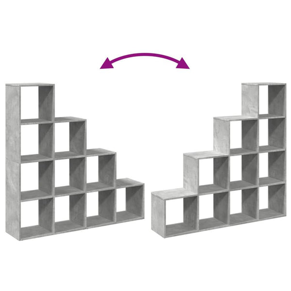 Modular 10-Cube Staircase Display Shelf