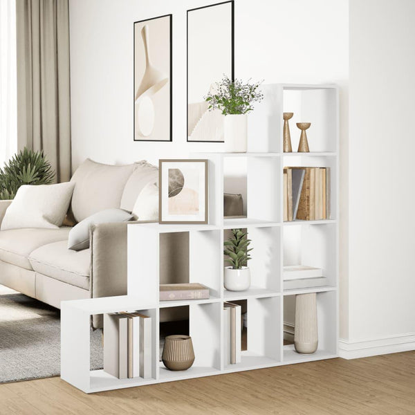 Modular 10-Cube Staircase Display Shelf