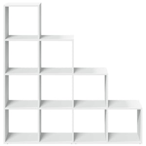 Modular 10-Cube Staircase Display Shelf