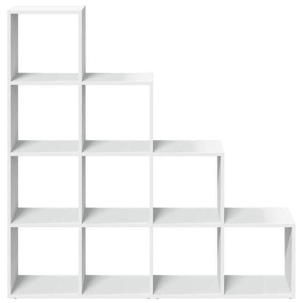Modular 10-Cube Staircase Display Shelf
