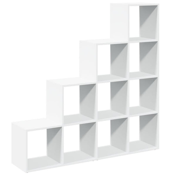Modular 10-Cube Staircase Display Shelf