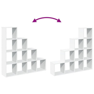 Modular 10-Cube Staircase Display Shelf