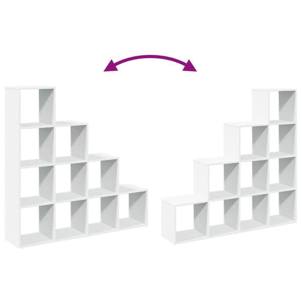 Modular 10-Cube Staircase Display Shelf