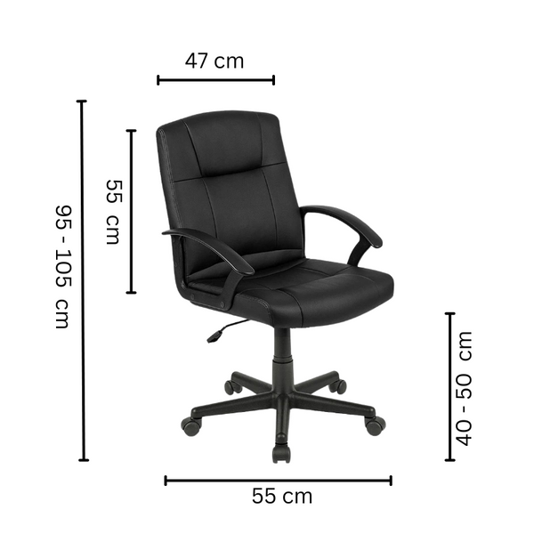 Ergonomic PU Leather Office Chair with Adjustable Height