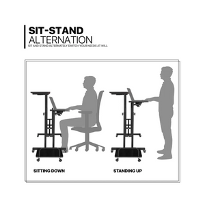 VersaRise Adjustable Standing Desk with Wheels