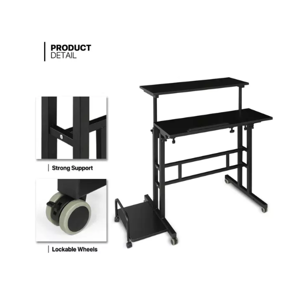 VersaRise Adjustable Standing Desk with Wheels