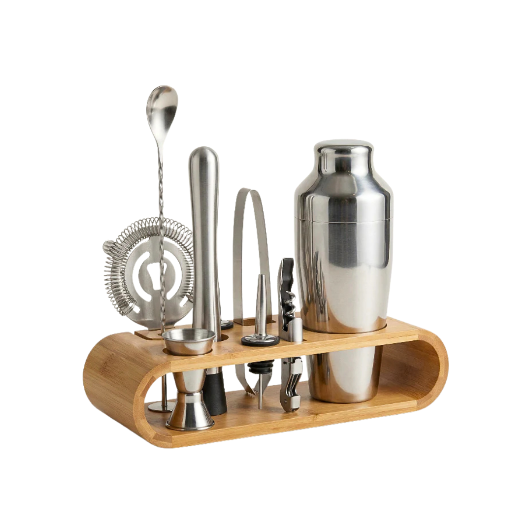 Bentwood 10-Piece Cocktail Shaker Set