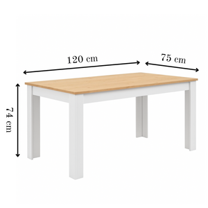 Seren Two-Tone Dining Table 1200