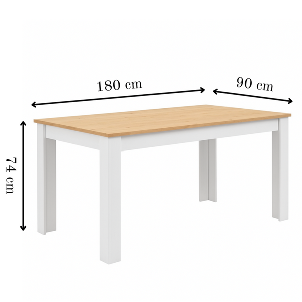 Seren Two-Tone Dining Table 1800