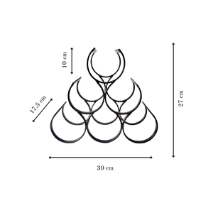 6-Bottle Pyramid Metal Wine Rack