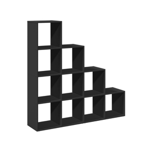 Modular 10-Cube Staircase Display Shelf