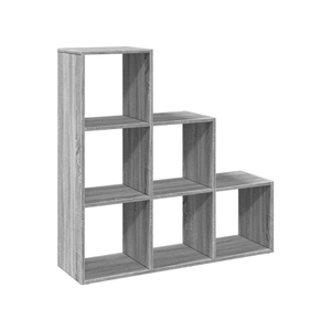 Modular 6-Cube Staircase Display Shelf