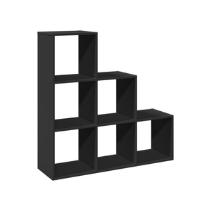 Modular 6-Cube Staircase Display Shelf