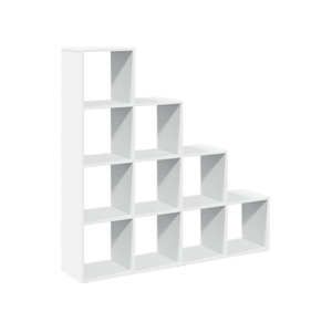 Modular 10-Cube Staircase Display Shelf