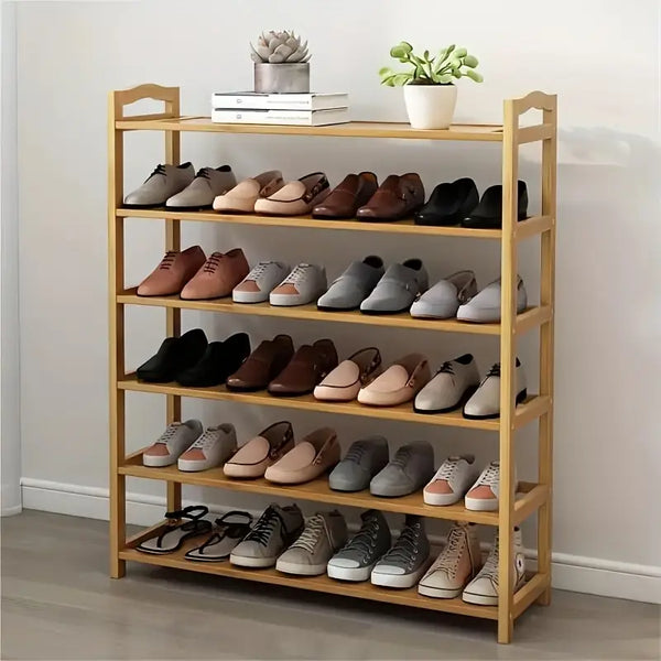6-Tier Bamboo Shoe Rack