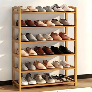 6-Tier Bamboo Shoe Rack