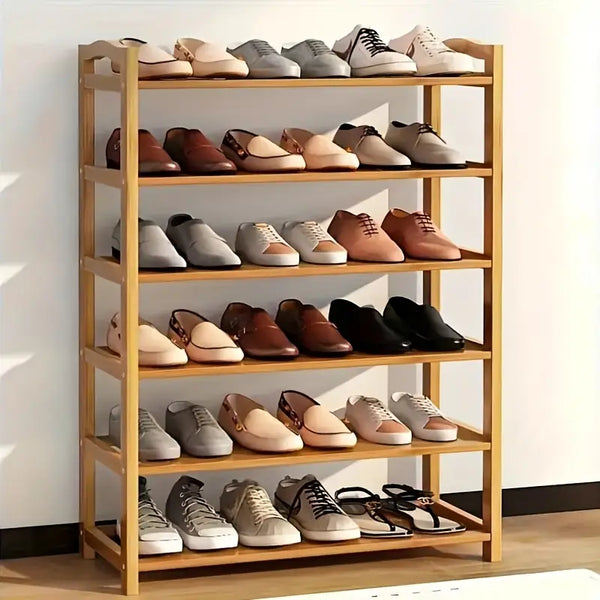 6-Tier Bamboo Shoe Rack