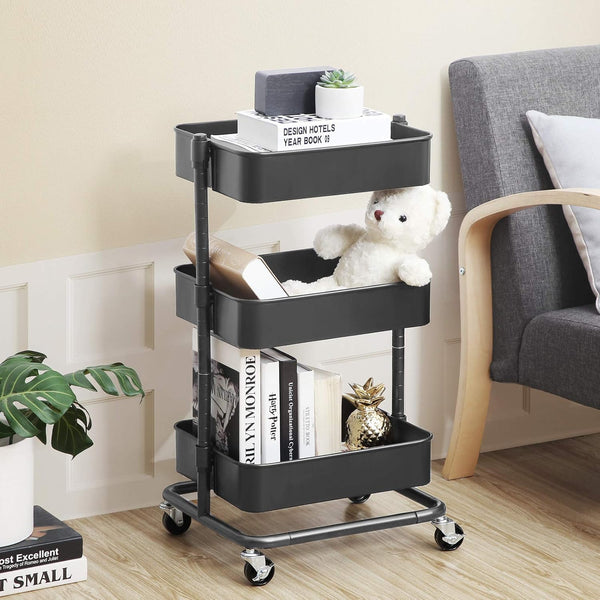 VersaCart 3-Tier Mesh Storage Trolley