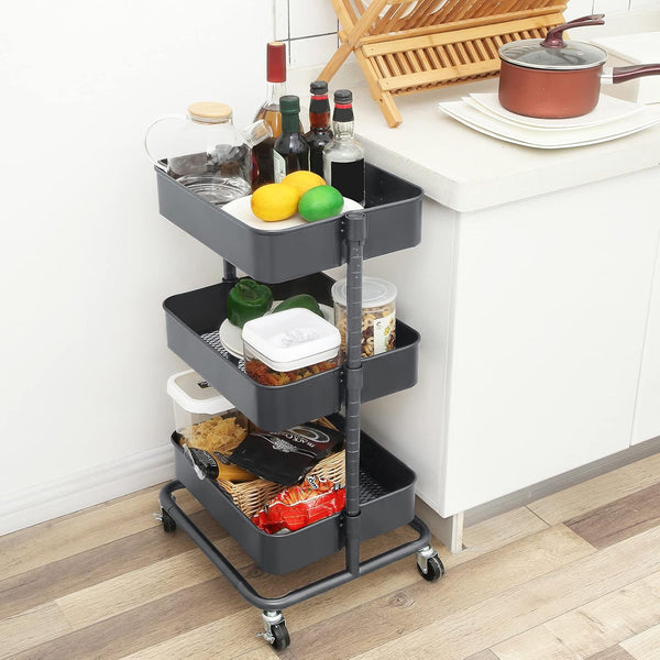 VersaCart 3-Tier Mesh Storage Trolley