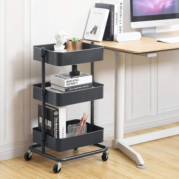 VersaCart 3-Tier Mesh Storage Trolley