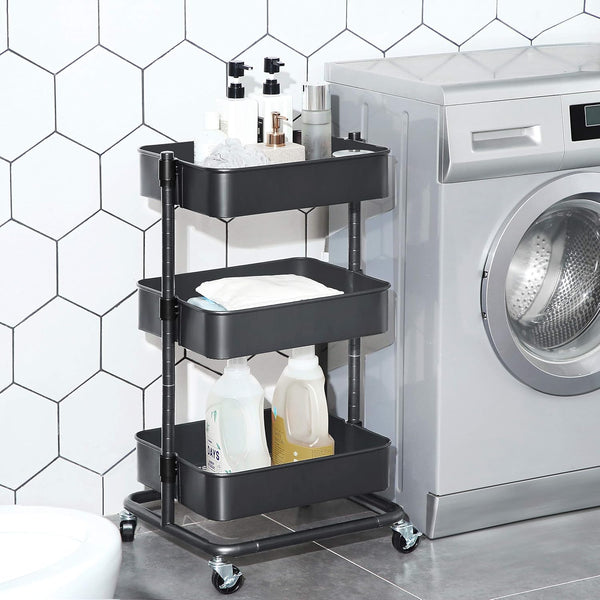 VersaCart 3-Tier Mesh Storage Trolley