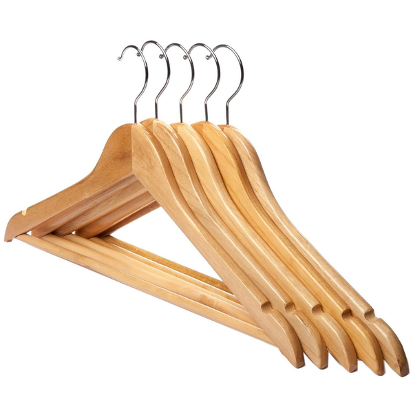Classic Wooden Hangers (Set of 5)