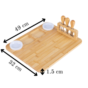 Bamboo Cheese Board Set