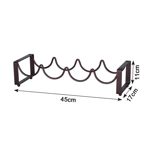 4-Bottle Metal Countertop Stackable Wine Rack