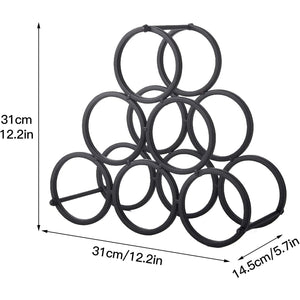 Geometric Ring Wine Display Rack