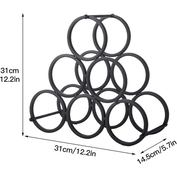 Geometric Ring Wine Display Rack