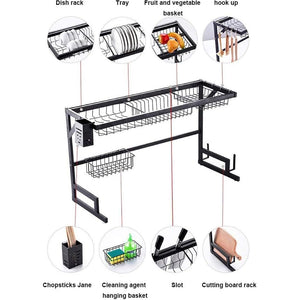 Expandable Heavy Duty Dish Rack with Telescopic Frame