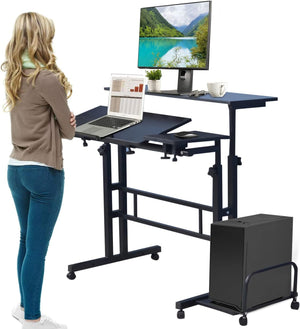 VersaRise Adjustable Standing Desk with Wheels