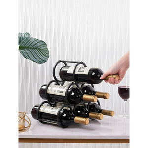 Geometric Ring Wine Display Rack