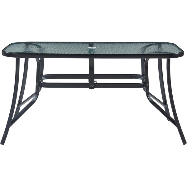 Glass-Top Patio Dining Table