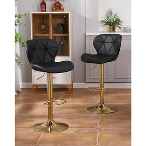 Luxe Gold Base Adjustable Bar Stool