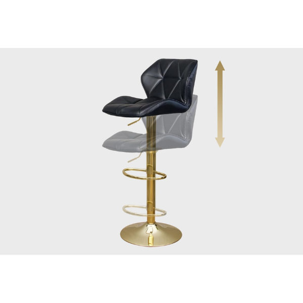 Luxe Gold Base Adjustable Bar Stool