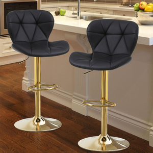 Luxe Gold Base Adjustable Bar Stool