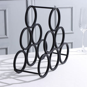 Geometric Ring Wine Display Rack