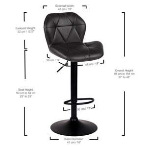 Luxe Gold Base Adjustable Bar Stool