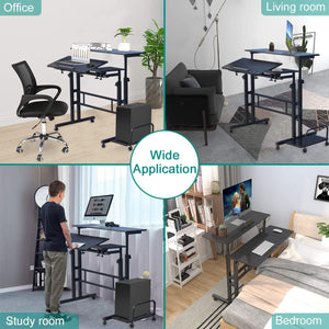 VersaRise Adjustable Standing Desk with Wheels